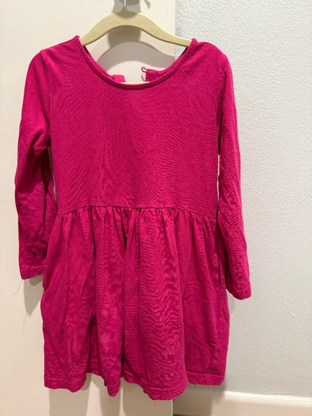 Primary Kids Girls Pink Long Sleeved Dress 4T